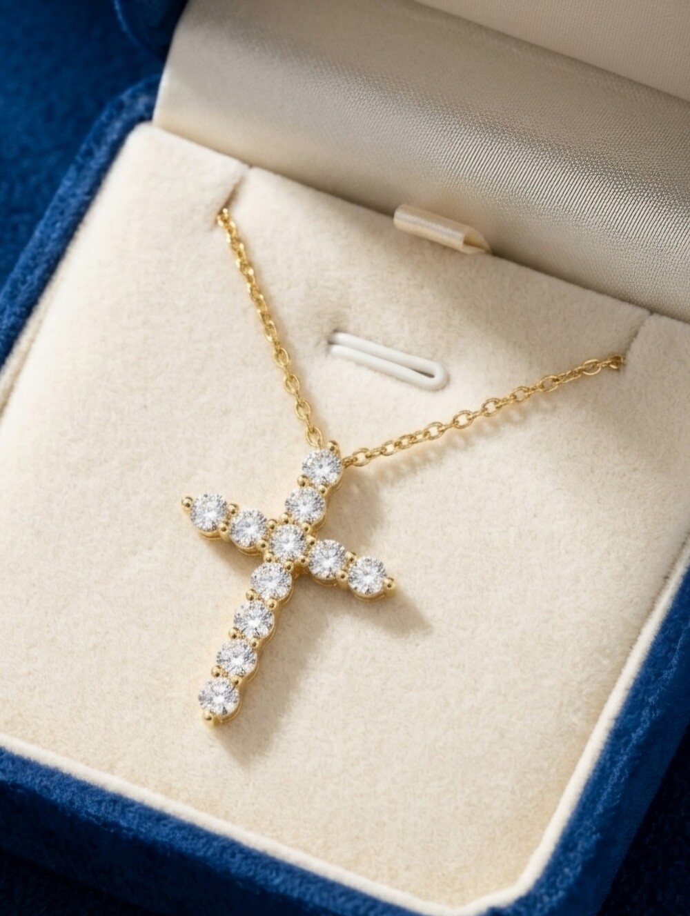 2.2 CTW Moissanite Gold Cross